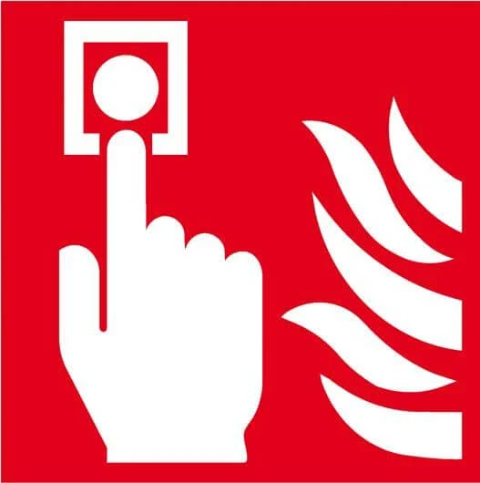 Fire protection sign NEUTRAL, film W150xH150 mm fire detector photoluminescent