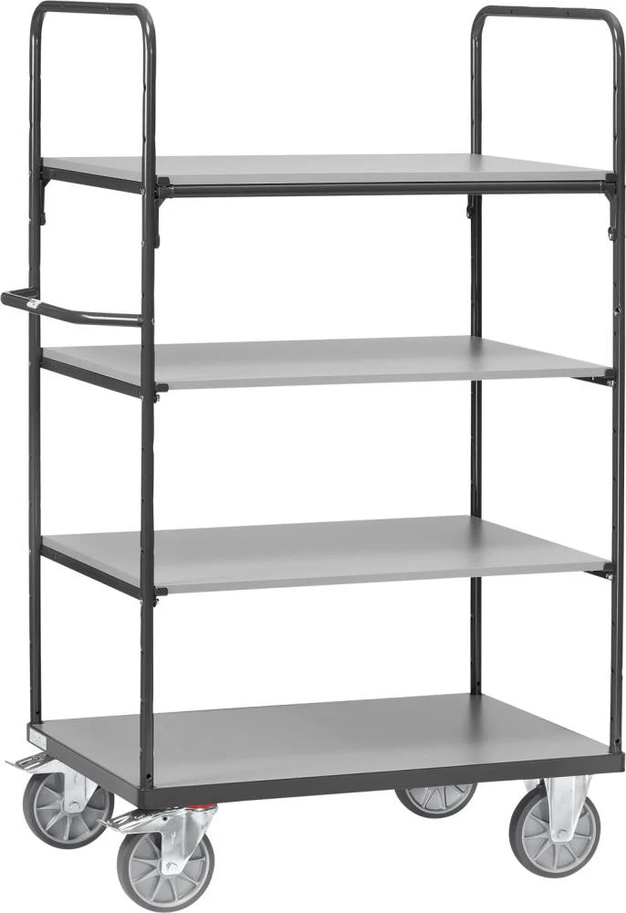 Tiered cart FETRA, 8302 gray 4 shelves 1000x700mm