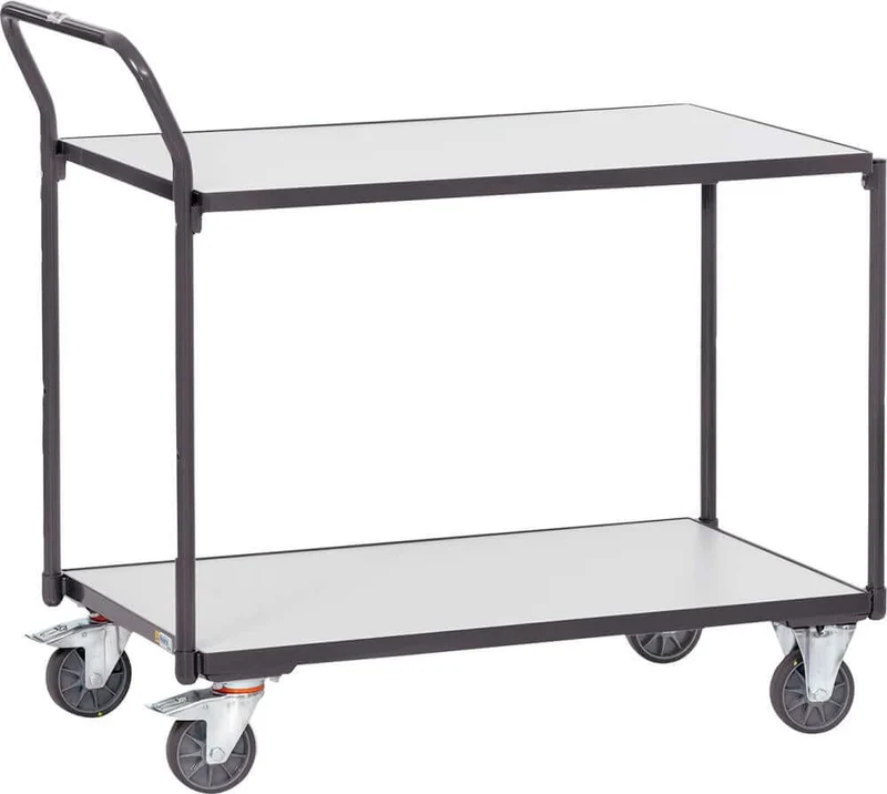 ESD table trolley FETRA, with 2 shelves 250kg, 1000x600mm