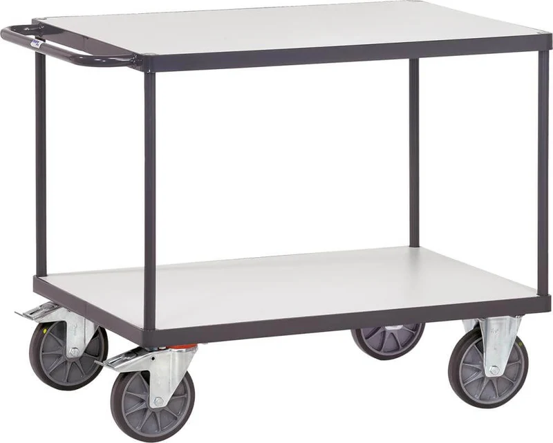ESD table trolley FETRA, with 2 shelves 400kg 850x500 mm