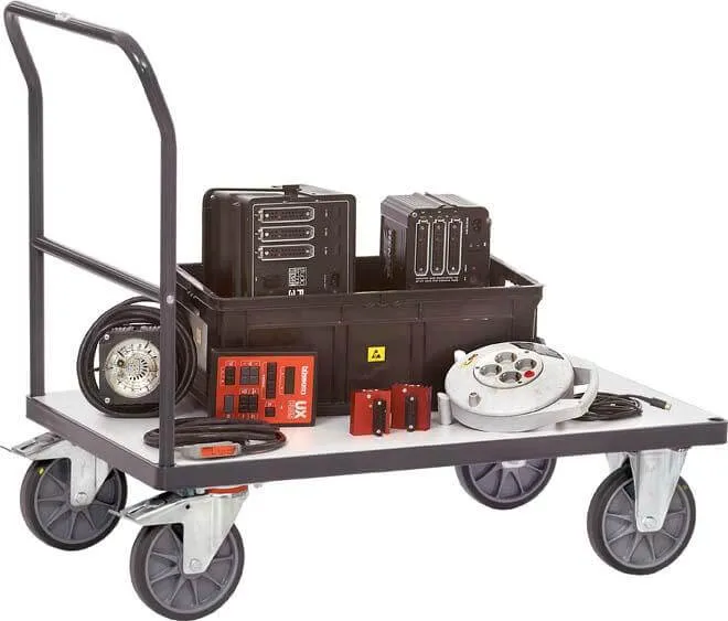 ESD push handle cart FETRA, 400kg 850x500 mm