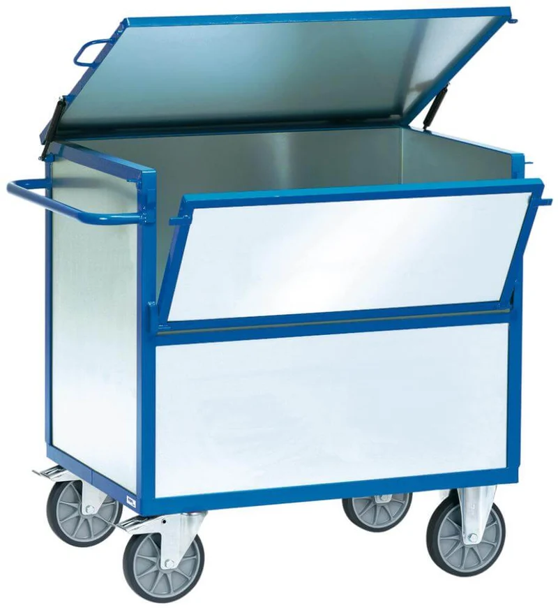 Sheet metal box trolley FETRA, 2833 vz. 1200x800mm with lid fetra