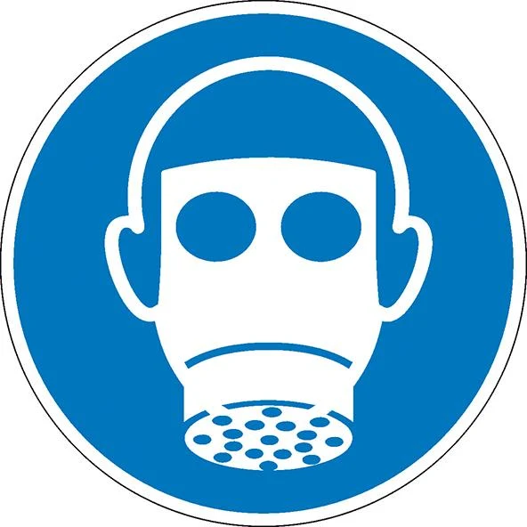 Mandatory sign NEUTRAL, foil D200 mm Use respiratory protection