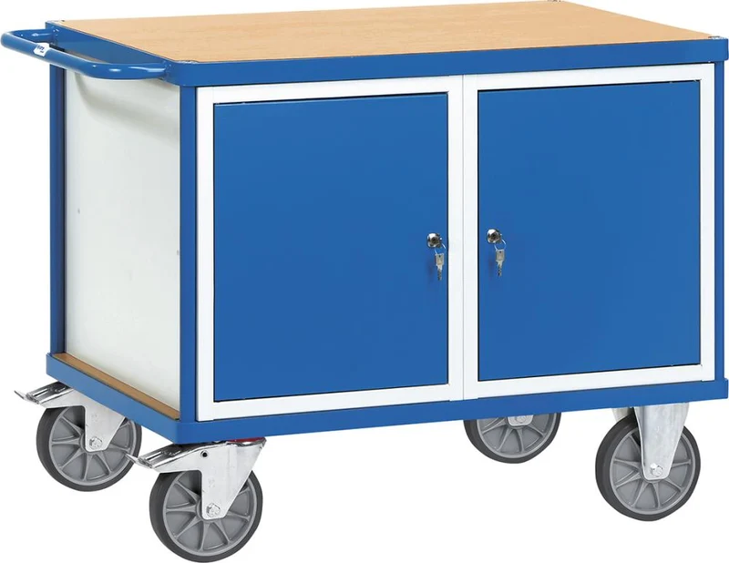 FETRA workshop trolley, 600 kg, 1050x700mm, 2 doors